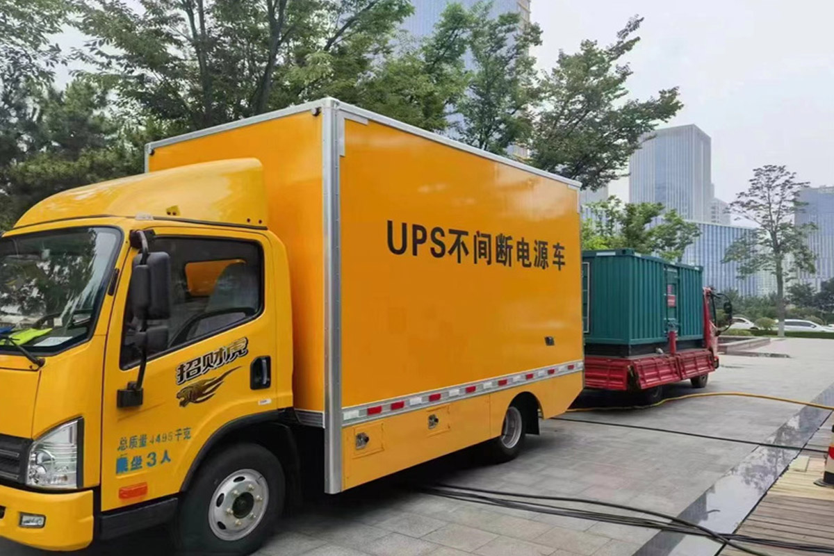 港闸发电机租赁施工现场