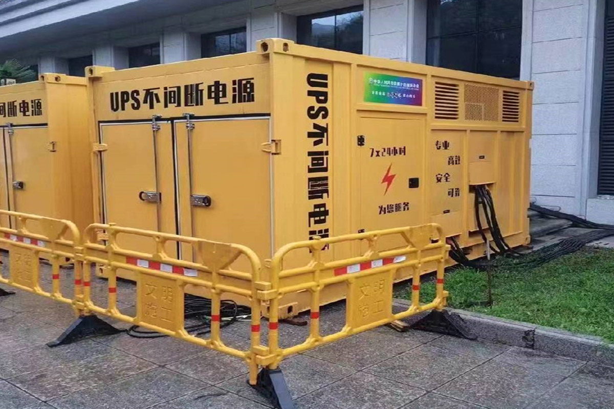 港闸发电机租赁施工现场