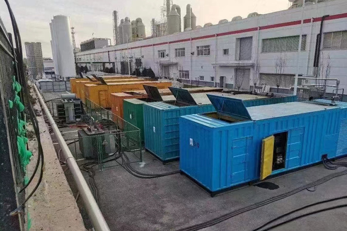 港闸发电机租赁施工现场